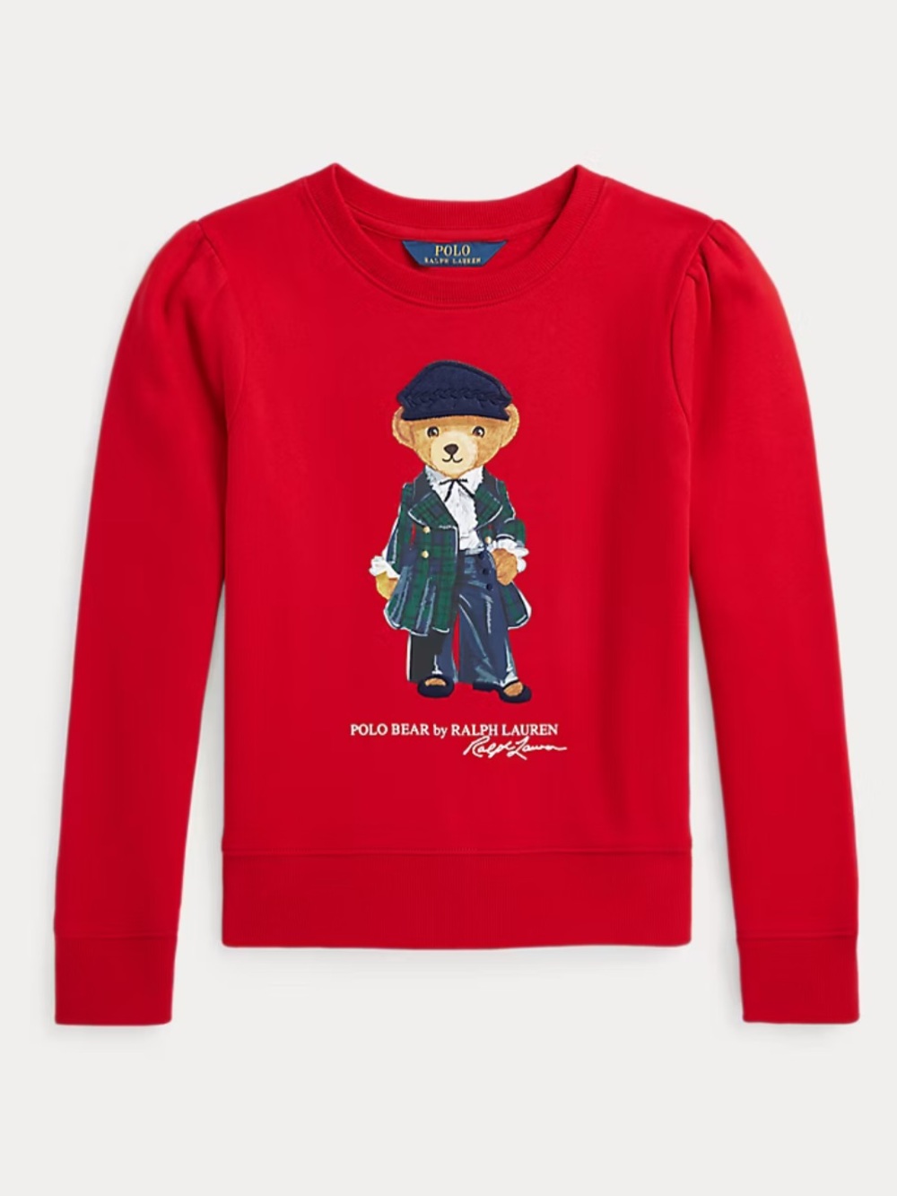 Polo by Ralph Lauren Kids Red Crewneck Sweatshirt with Polo Bear Graphic